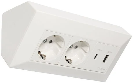 HÖRNBOX MED UTTAG OCH USB - LITON