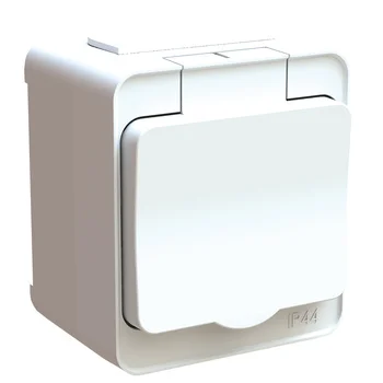 VÄGGUTTAG VIT 1-VÄGS IP44 UTV - DESIGNX